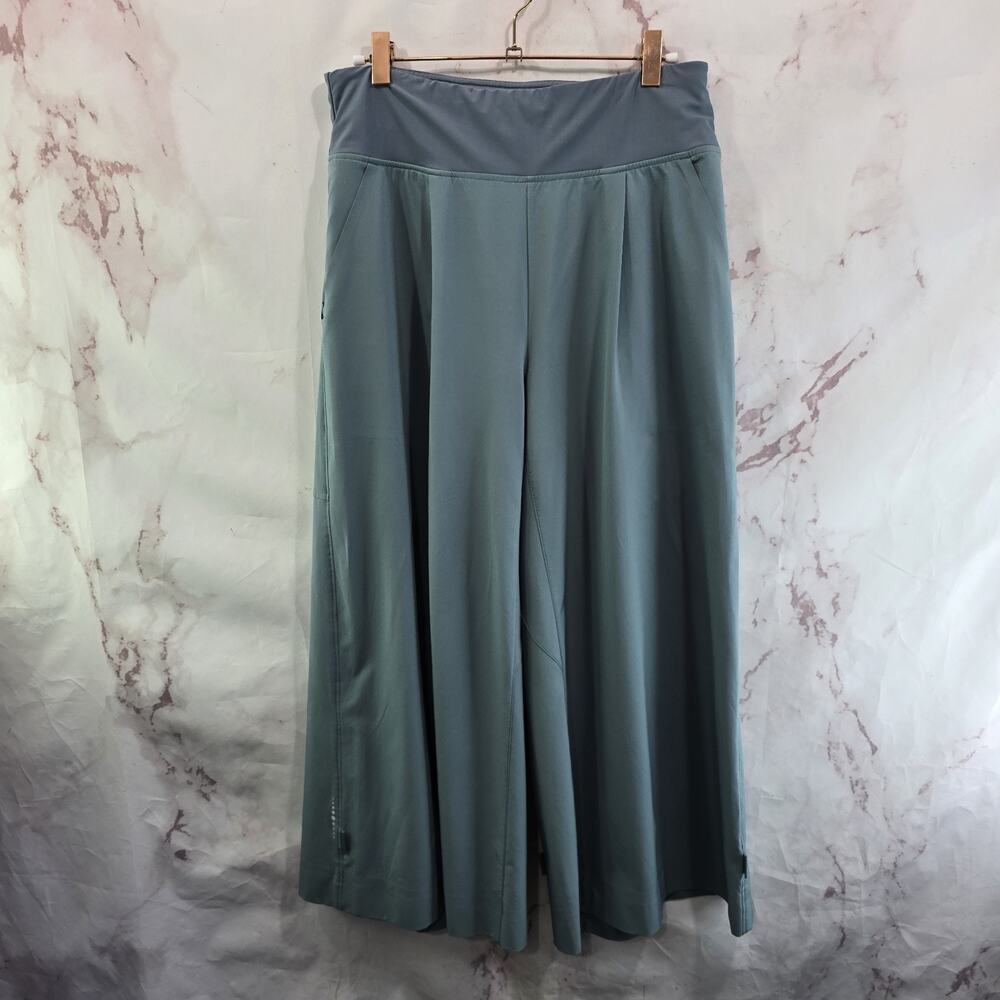 Title Nine Pants Womens 2 Light Blue Wide Leg High Rise Nimblene Round Trip